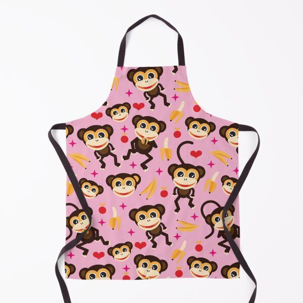 Artikelvorschau, Monkeys Go Bananas - Pink entworfen und verkauft von Rainbows Galore.