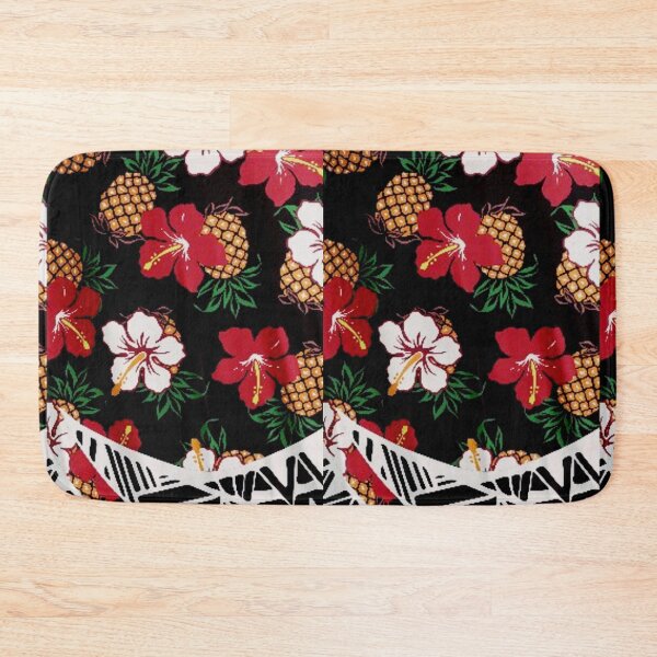 Item preview, Hibiscus, pineapple and black and white pattern designed and sold by sweetartnc.