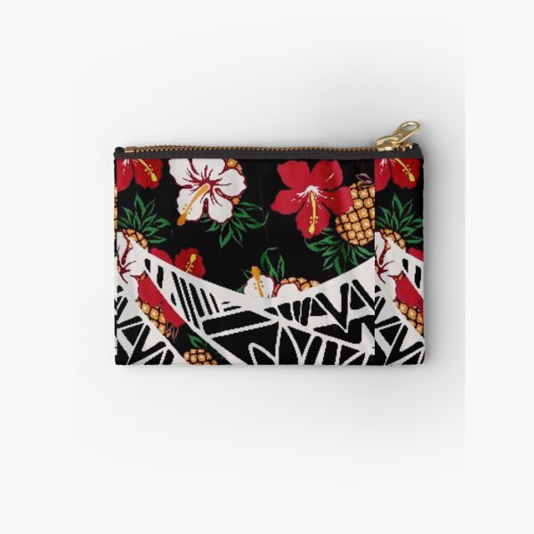 Item preview, Hibiscus, pineapple and black and white pattern designed and sold by sweetartnc.