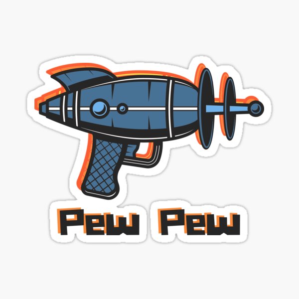 "Pew Pew" Sticker For Sale By Corvette81 | Redbubble