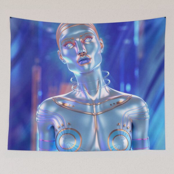 Item preview, Hajime Sorayama Blue poster designed and sold by emmayounga.