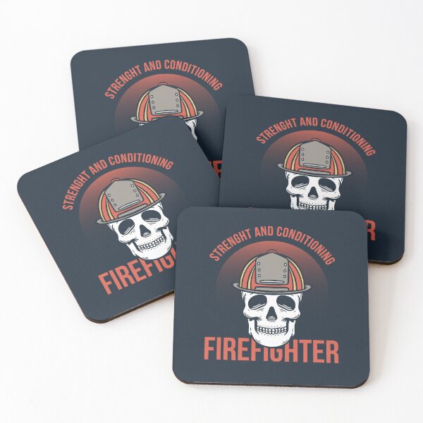Item preview, Firefighter Skull Wearing Half Face Helmet Illustration designed and sold by rukurustudio.