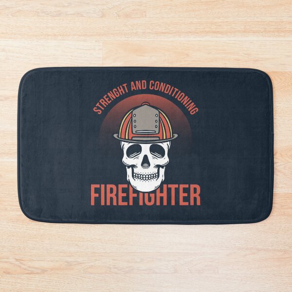 Item preview, Firefighter Skull Wearing Half Face Helmet Illustration designed and sold by rukurustudio.