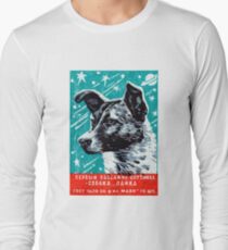 Camiseta de manga larga 1957 Laika el perro espacial