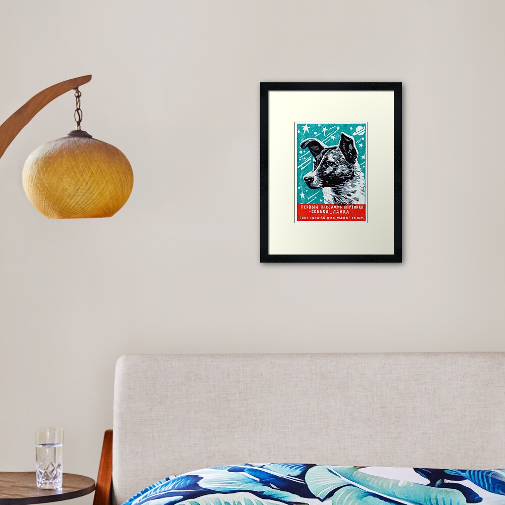 1957 Laika the Space Dog Framed Art Print