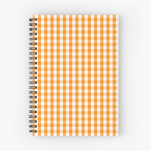 Item preview, Pumpkin Orange and White Gingham Check designed and sold by Creepyhollow.