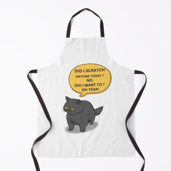 Item preview, Funny Sarcastic Cat Have I Scratched Anyone Today? Black Cat designed and sold by Buzzbazaar.