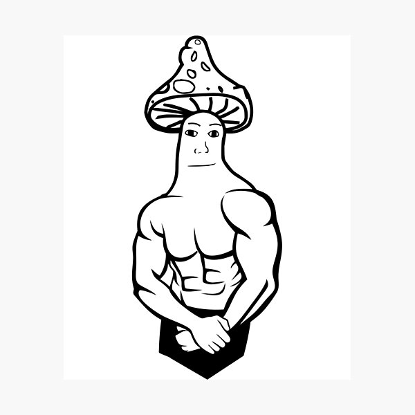 Item preview, Mushroom Wojak Feels Meme   designed and sold by FallOakland.