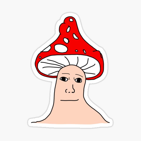 Vista previa del artículo con la obra «Hongo Wojak. memes de shroomjak», diseñado y vendido por FallOakland.