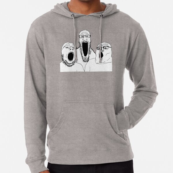 soyjak face Lightweight Hoodie for Sale by purplepinkdrgn Redbubble