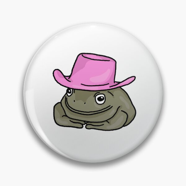 Artikelvorschau, frosch in der rosa cowboyhutillustration entworfen und verkauft von bloemsgallery.