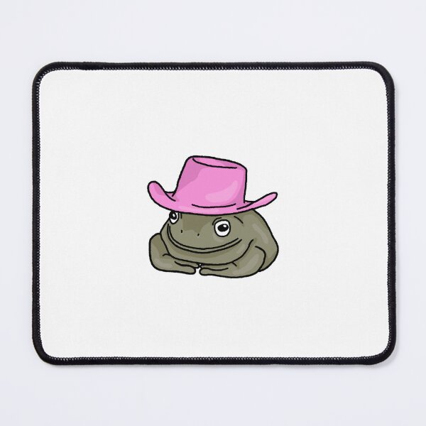 Item preview, frog in pink cowboy hat illustration designed and sold by bloemsgallery.
