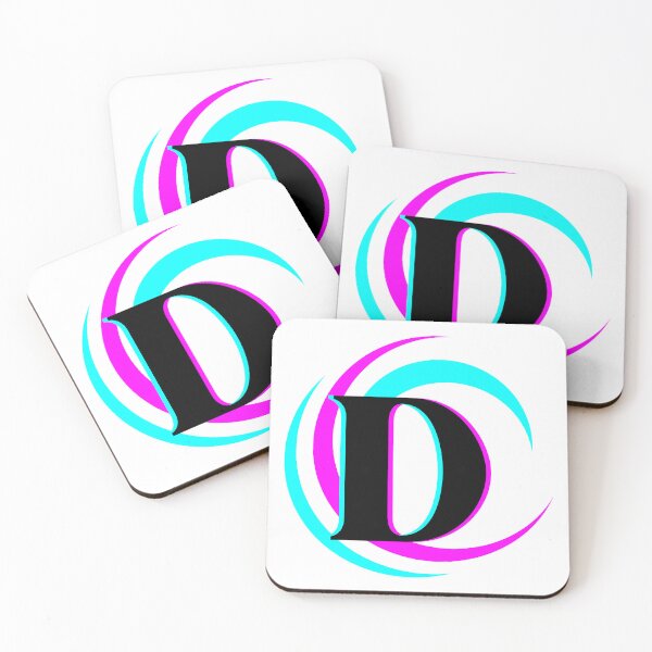 Item preview, Blue Pink Swirl Monogram D designed and sold by Coffee Lifestyle.