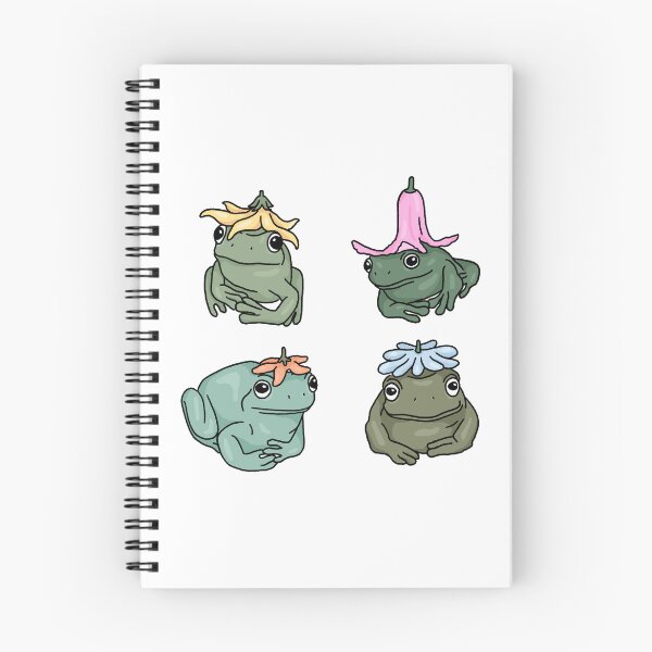 Item preview, frogs with flowers illustration designed and sold by bloemsgallery.