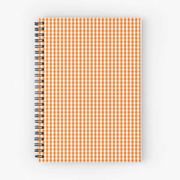 Item preview, Dark Pumpkin Orange and White Gingham Check Pattern designed and sold by Creepyhollow.
