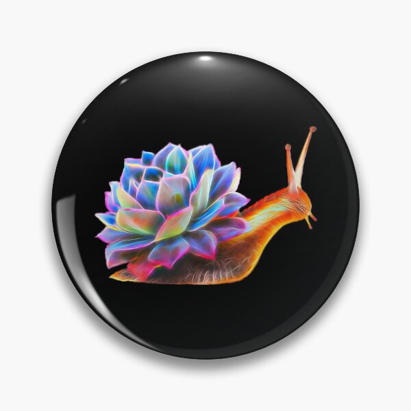 Item preview, Colorful Iridescent Glowing Spectrum Succulent Cactus Snail Art designed and sold by Cawaiico.