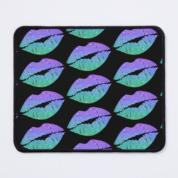 Item preview, Pastel Green Blue Ombre Faux Glitter Lips designed and sold by Felicity-K.
