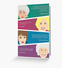 The Golden Girls Greeting Card with Quote Greeting Card