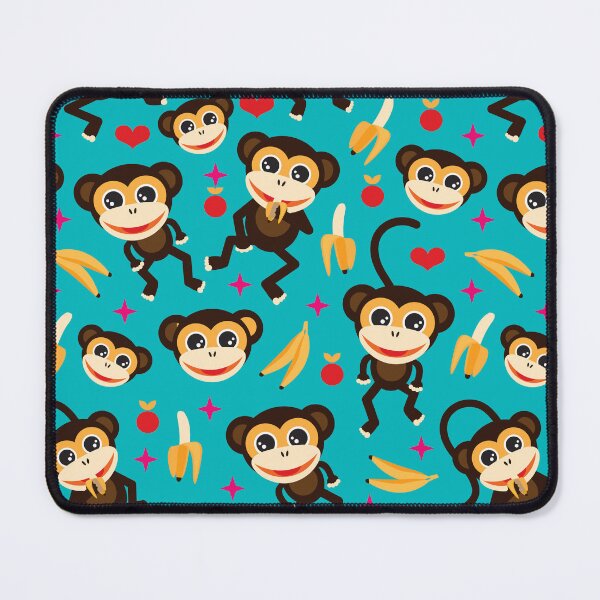 Item preview, Monkeys Go Bananas - Teal designed and sold by Rainbows Galore.