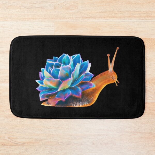 Item preview, Colorful Iridescent Glowing Blue Succulent Cactus Snail Art designed and sold by Cawaiico.