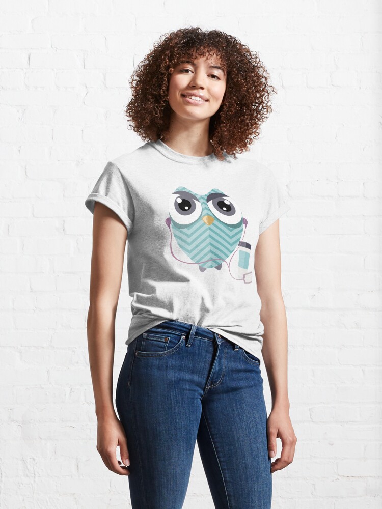 Alternate view of Early Bird - Geeky Owl Classic T-Shirt