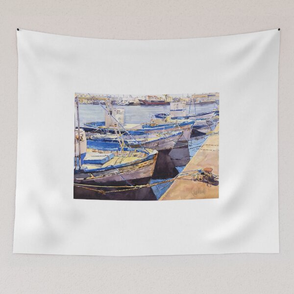 Item preview, Boats In The Fishing Port, Almeria designed and sold by Margaret Merry.