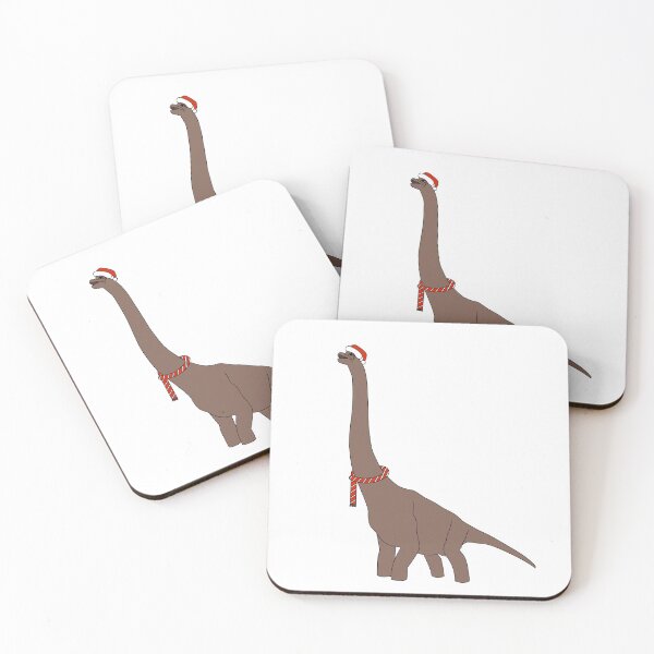Artikelvorschau, Weihnachtsbrauner Dinosaurier Digitale Kunst | Weihnachtsspecial | Melanie Jensen Illustrationen entworfen und verkauft von Melanie Jensen.