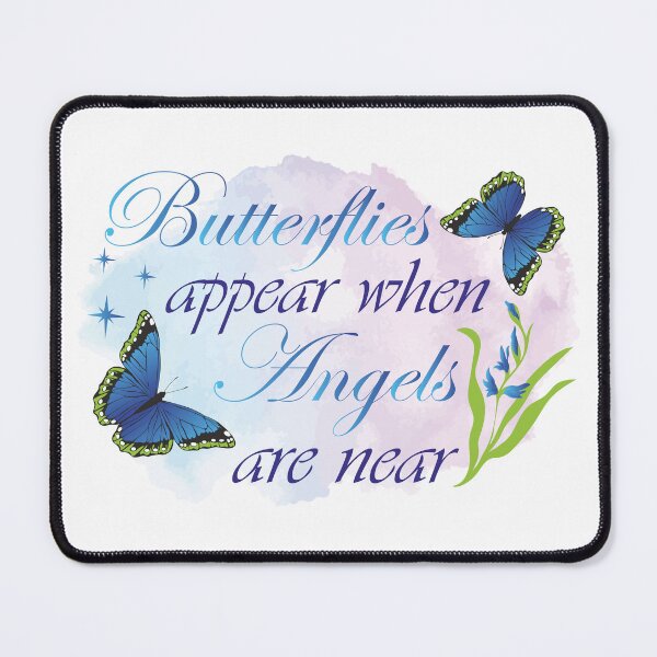 Item preview, Butterflies Appear When Angels Are Near - Inspirational Quote designed and sold by WisdomInspired.