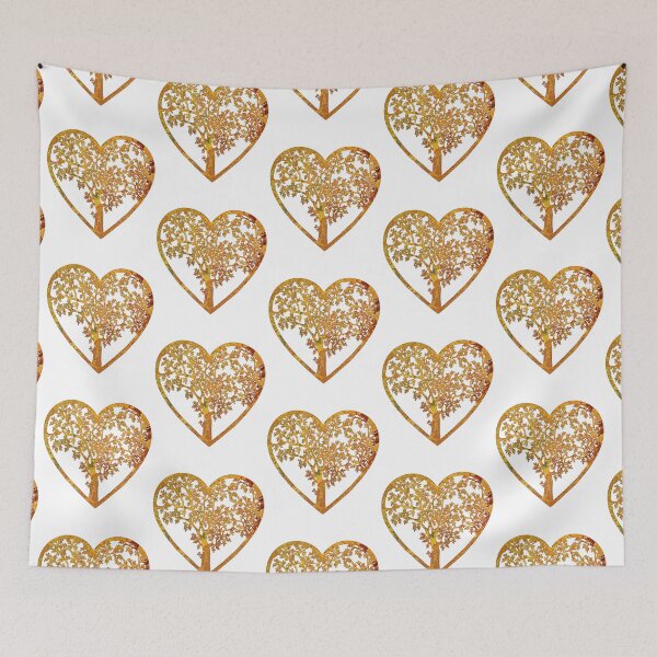 Item preview, Golden Yellow Solar Chakra Tree Heart designed and sold by TigsArts.