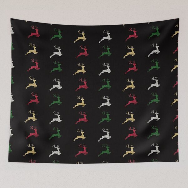 Item preview, Red Green Gold Silver Faux Glitter Christmas Reindeer Pack designed and sold by Felicity-K.