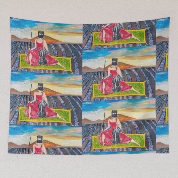 Item preview, Mistress Kelly's Magic Carpet Ride Over Lavender Fields designed and sold by JDLPaintings.