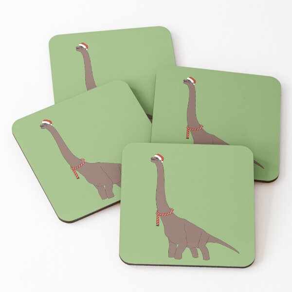 Artikelvorschau, Patel Green Christmas Brown Dinosaurier Digitale Kunst | Weihnachtsspecial | Melanie Jensen Illustrationen entworfen und verkauft von Melanie Jensen.