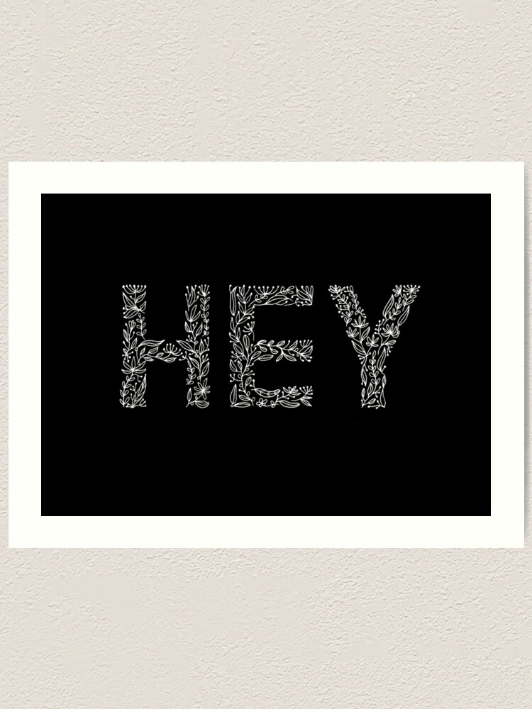 Alternate view of Black Floral Pattern - Hey Art Print