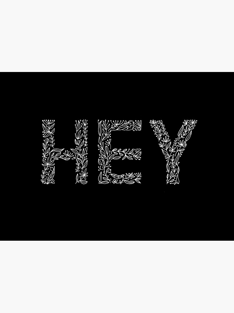 Black Floral Pattern - Hey by mirunasfia