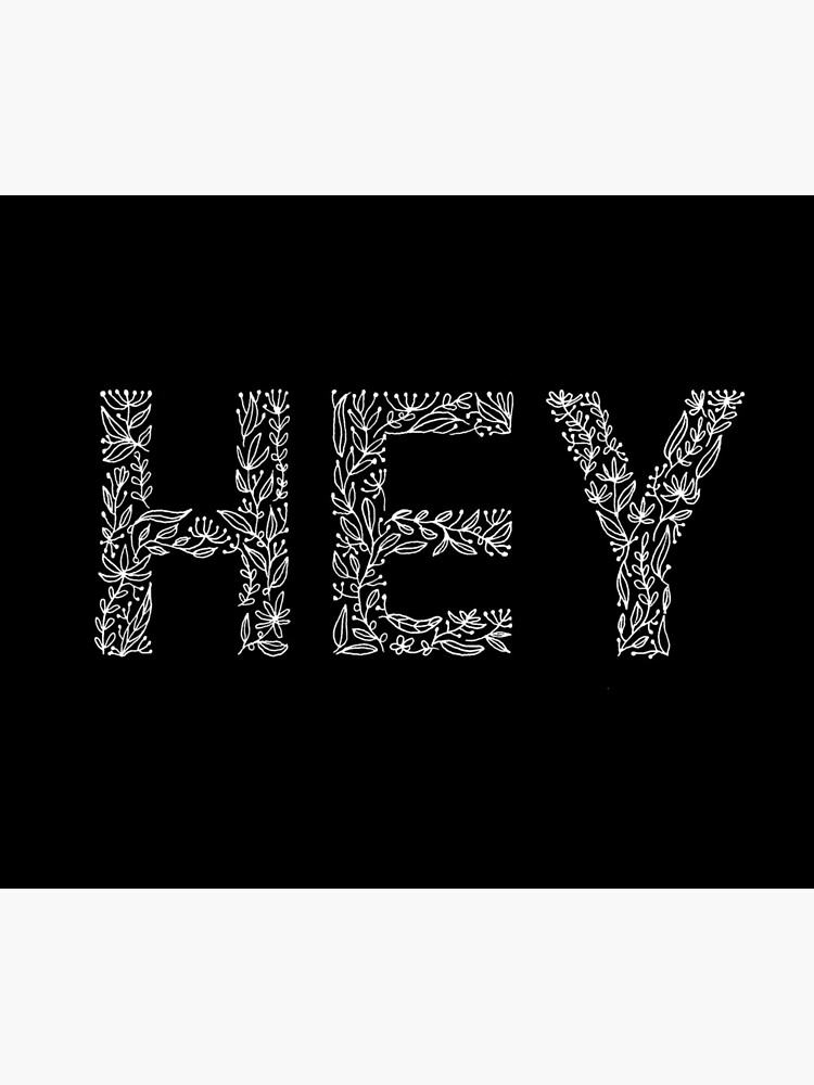 Black Floral Pattern - Hey by mirunasfia