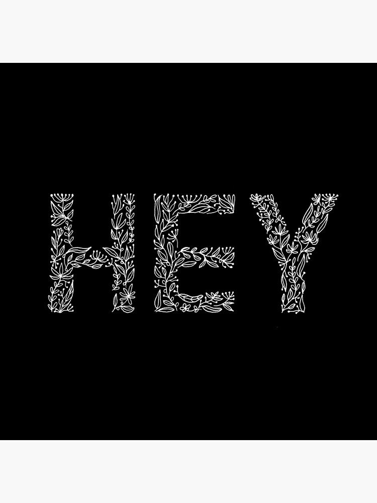 Black Floral Pattern - Hey by mirunasfia
