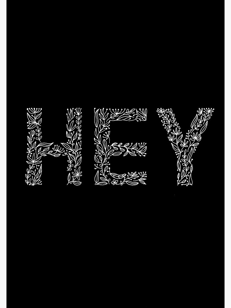 Black Floral Pattern - Hey by mirunasfia