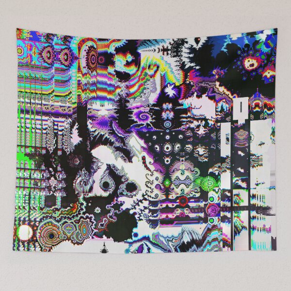 Item preview, Dalle-2 "Glitchcore Mandelbrot Set" Poster designed and sold by EuclidHueman.