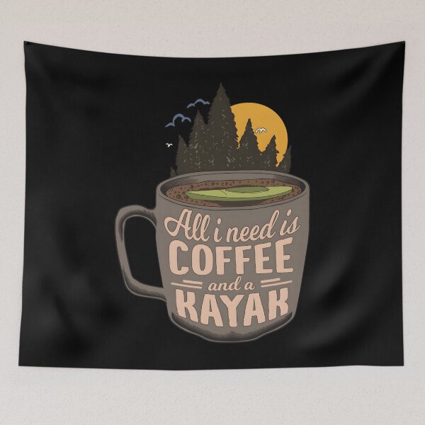 Item preview, Coffee & Kayak Art Gift For Kayaking and Paddling Lovers Classic  designed and sold by callar1i.