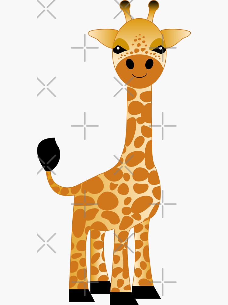 "Cute Giraffe" Sticker by SavvySilverArt Redbubble