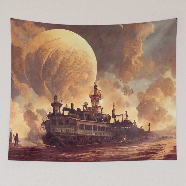 Item preview, landscape steampunk boat designed and sold by Diamant-Co.