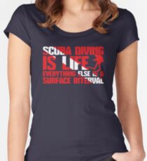 Scuba Diving Is Life - Everything Else Is A Surface Interval Women's Fitted Scoop T-Shirt