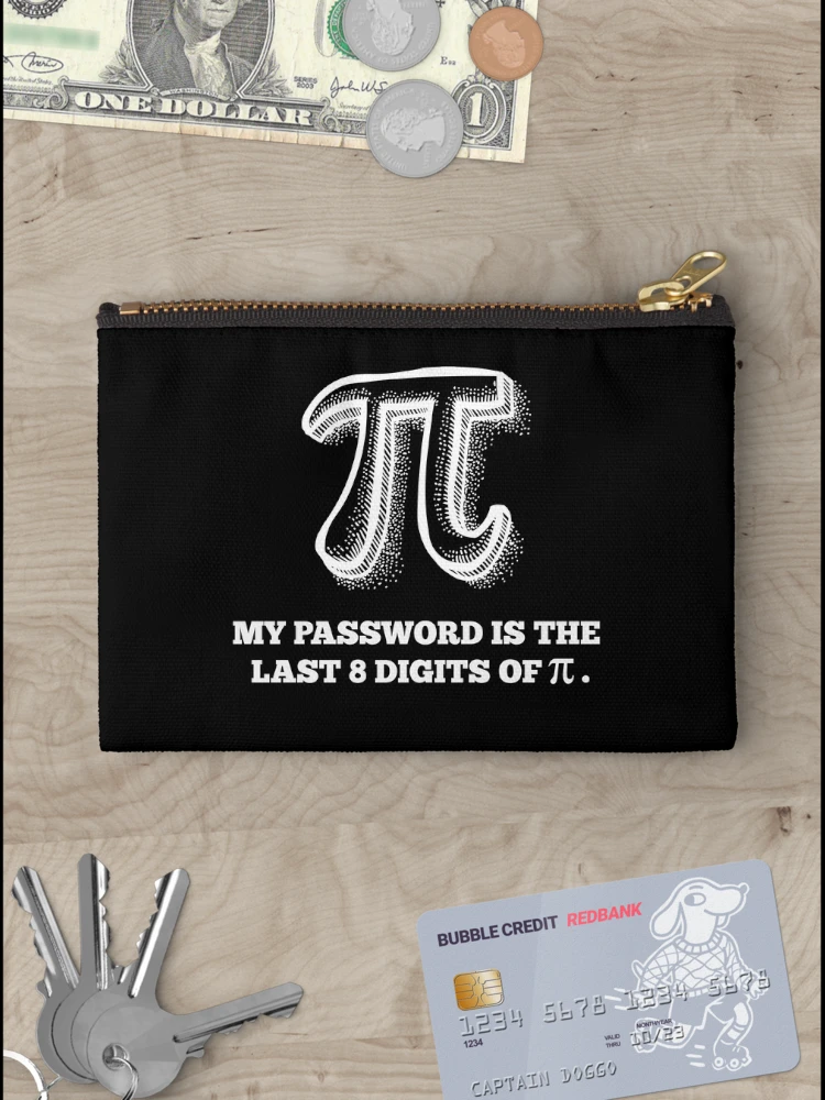 Thumbnail 3 of 4, Zipper Pouch, Math Computer Informatics Nerd Number Pi designed and sold by Rev-Style.