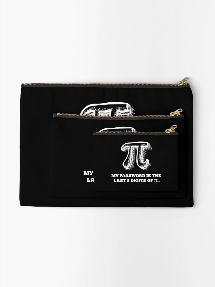 Thumbnail 2 of 4, Zipper Pouch, Math Computer Informatics Nerd Number Pi designed and sold by Rev-Style.