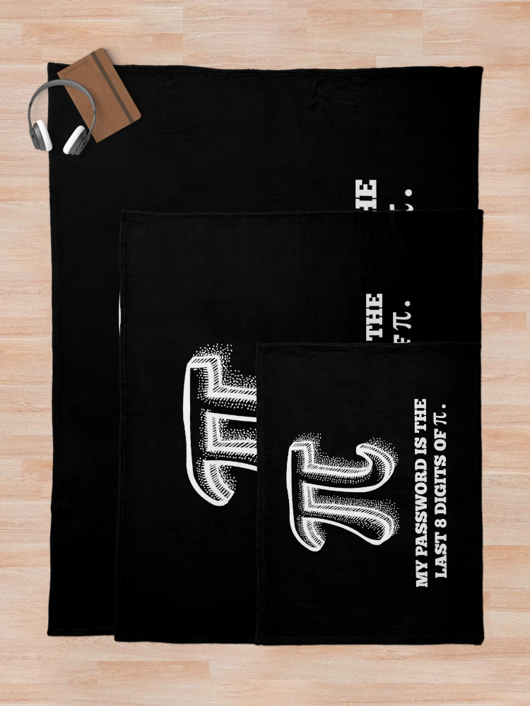 Thumbnail 5 of 6, Throw Blanket, Math Computer Informatics Nerd Number Pi designed and sold by Rev-Style.