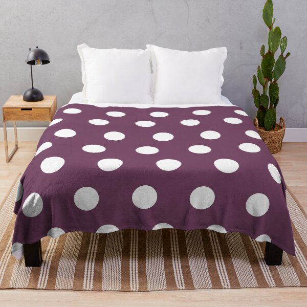 Item preview, Classic Polka Dot Pattern_White Chic Strong Mauve Medium Purple Dusty Purple designed and sold by mimihuang creations.