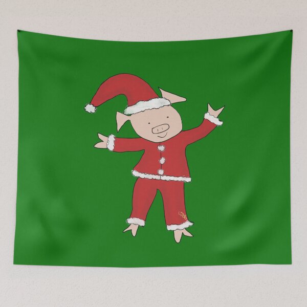 Item preview, Father Christmas, Santa Claus costume wearing cute pig. Merry Christmas!  designed and sold by PiggingJapan.