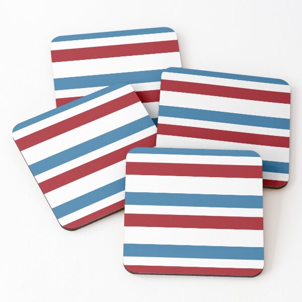 Item preview, Red Blue Retro Stripes - Mod Style designed and sold by TalBright.