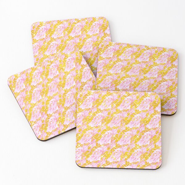 Item preview, Abstract floral background, gold foil and glitter décor. designed and sold by BeInTouch.