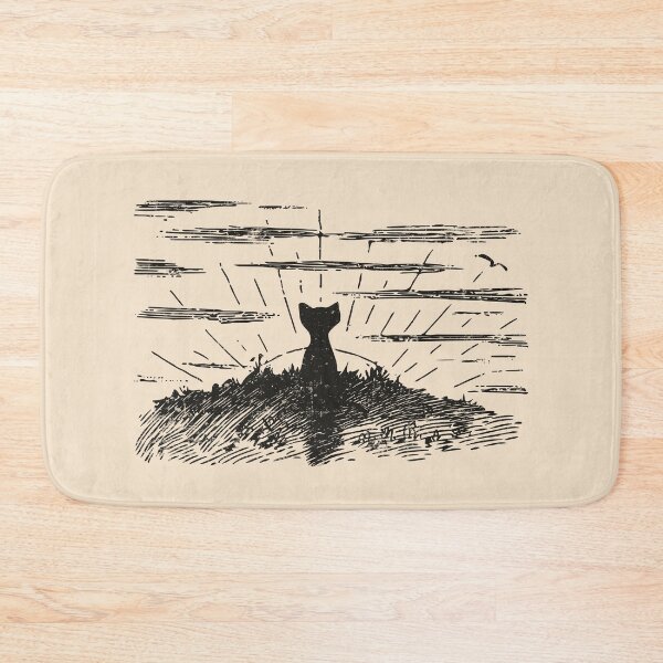 Item preview, Cat Watching Sunset - Vintage Cat Drawing For Cat Lover designed and sold by Myth-Creatures.